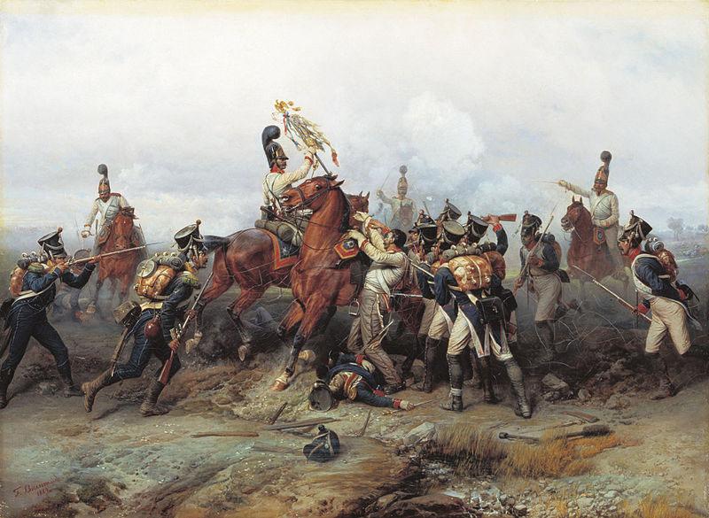 Bogdan Villevalde Feat of Cavalry Regiment at the battle of Austerlitz in 1805. Sweden oil painting art
